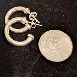 Sterling Silver .925  smooth Hoop Earrings